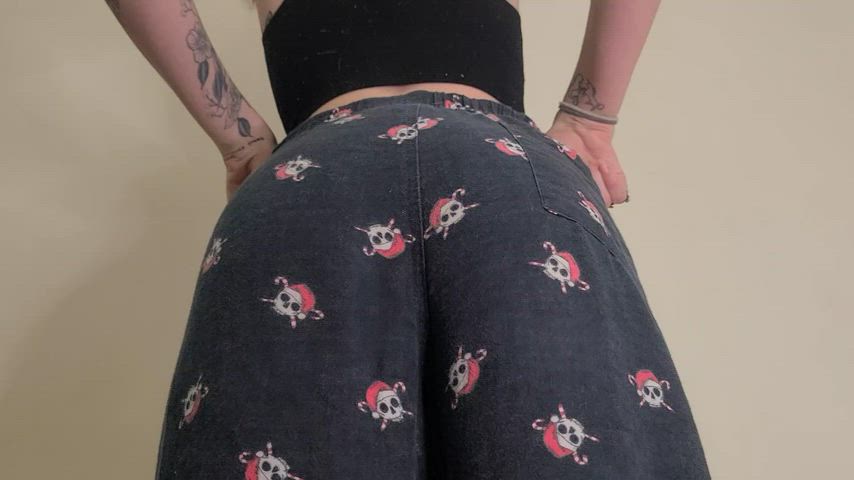 Teasing you with the booty in my pirate pajamas