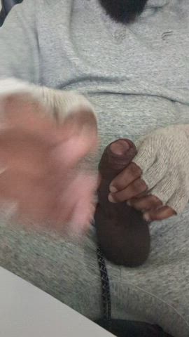 african american balls bear clothed cock daddy ebony jerk off male masturbation uncut