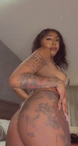 Ass Babe Bikini Booty Bouncing Tits Cute Ebony Tattoo Tits clip