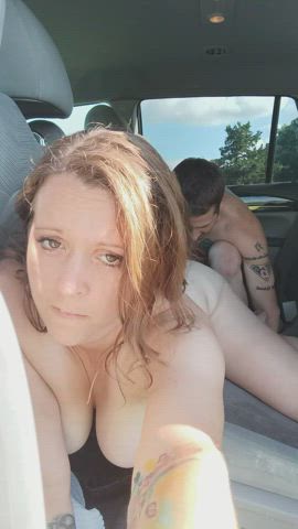 Cumming in the back seat