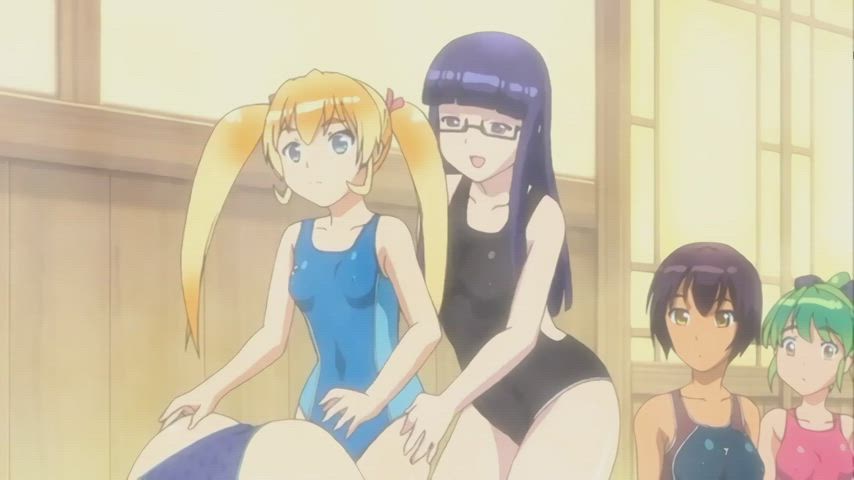 animation anime creampie doggystyle futanari group sex hentai schoolgirl swimsuit
