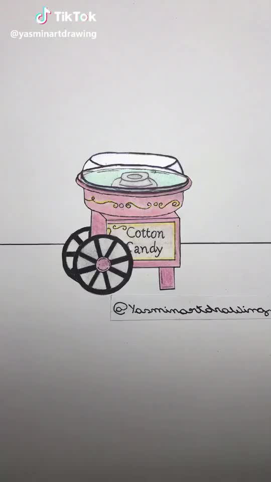 Cotton Candy Stop Motion?? #stopmotion #stopmotionbr #drawing #foryoupage