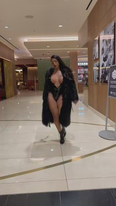 Clothed Exhibitionist Hotel Joss Lescaf Latex Public Trans clip