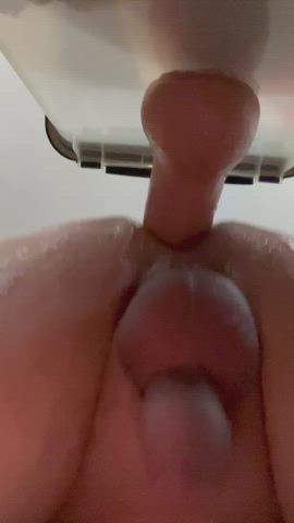 Me fucking my John Holmes dildo while my gf is off getting some BBC.