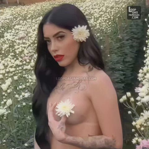 boobs brazilian brunette celebrity tattoo clip