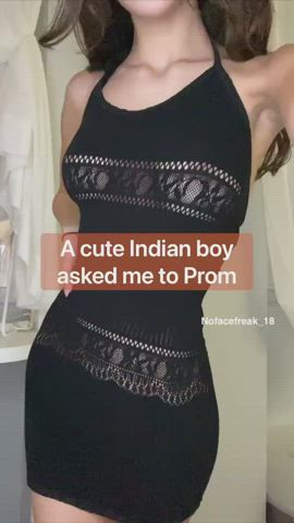 brunette caption desi dress imwf indian interracial italian skinny white girl clip