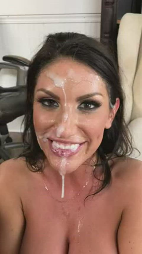 august ames cumshot facial clip