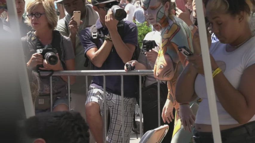 huge tits jiggling natural tits public clip