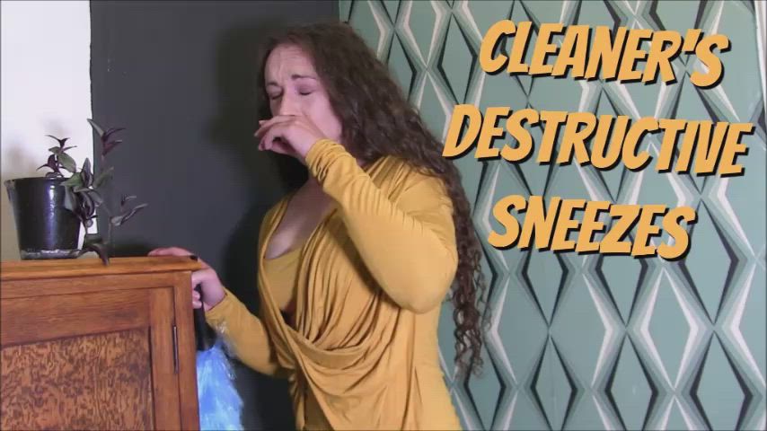 big tits cleaning nose clip