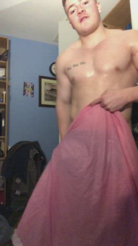 Big Ass Bubble Butt Creamy Gay Strip Stripper Striptease Teasing Towel clip