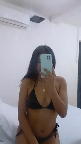 brunette camgirl latina lingerie sensual small tits teen webcam clip