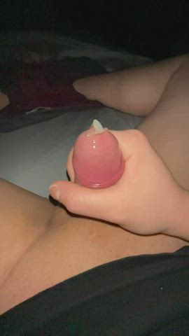 Watch me fill up a tight condom