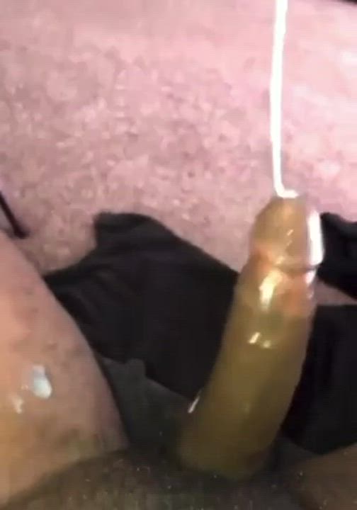 Big black cock jumping and nutting 💦
