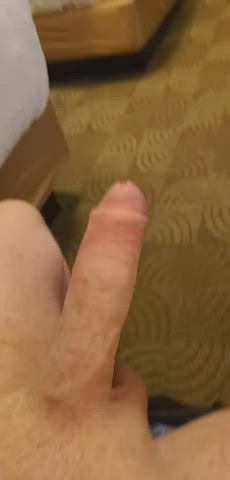 Big Dick Cock Cum Edging Hotel Jerk Off Masturbating Uncut clip