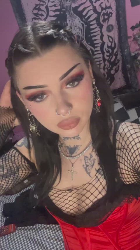 boobs goth onlyfans piercing solo tattoo tattooed teen thick-booty clip