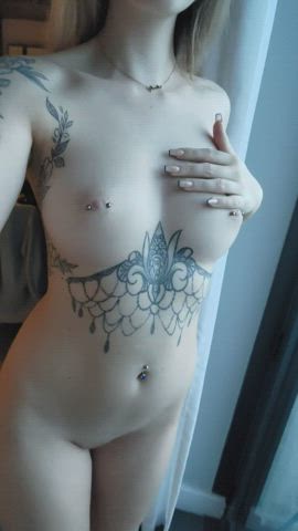alt boobs natural tits nipple piercing petite pierced tattoo teen tits tattedphysique