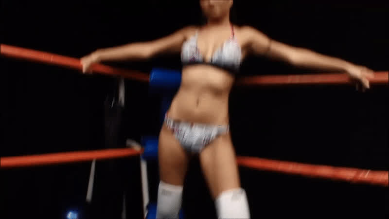 asian brunette nicole oring wrestling clip