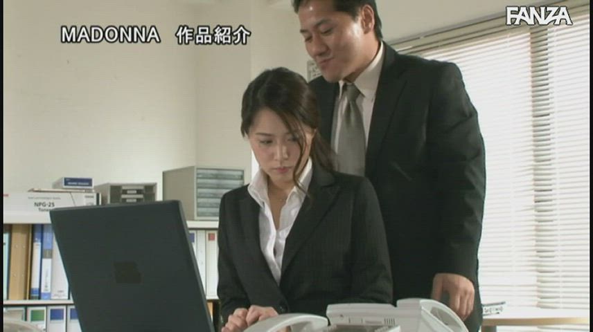 Miho Takes It From the Boss Every Time Her Husband Leaves the Office - She Really