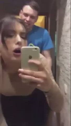 Bathroom Big Tits Bouncing Bouncing Tits Deep Penetration Doggystyle Girlfriend clip