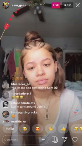 Sam_Geez twerking on Live