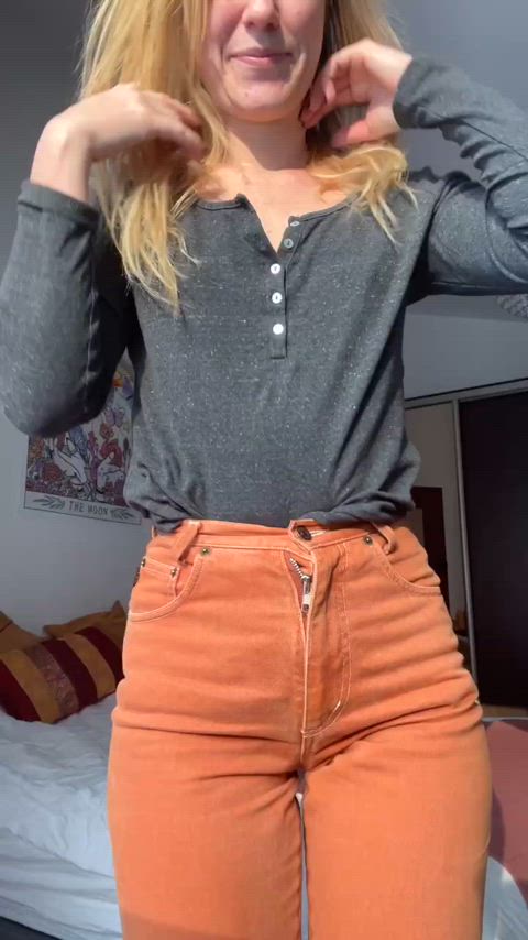 My new orange jeans