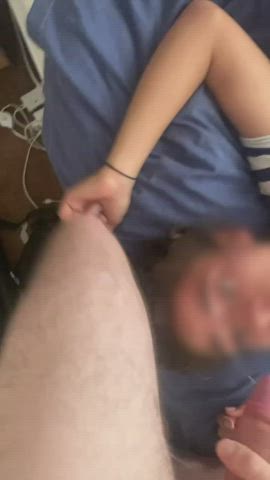 Letting him throat fuck me with his BWC