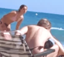 Beach Big Ass Topless Voyeur clip