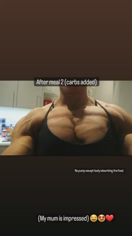 bodybuilder muscles muscular girl clip