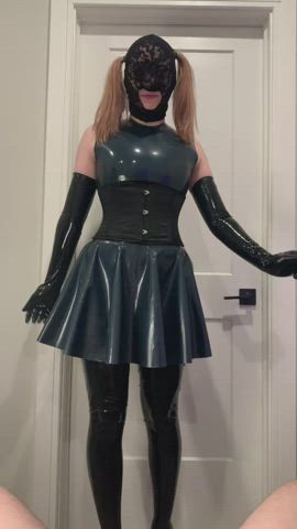 Latex toy in use