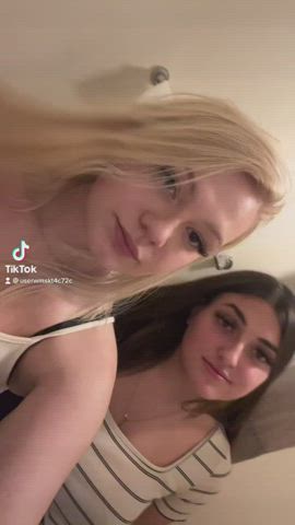Cute Girlfriends Kissing TikTok clip
