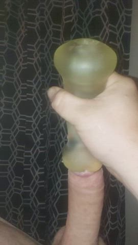 big balls big dick close up cock cock milking cum cumshot shaved slow motion clip