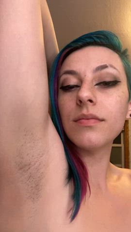 armpit armpit licking armpits blue hair clip