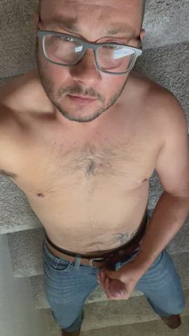 daddy dominant gay male masturbation masturbating moaning tattoo clip