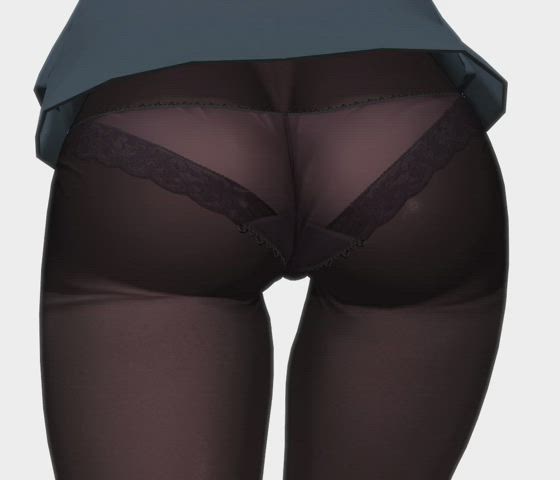 anime ass booty hentai japanese leggings stockings thighs white girl clip