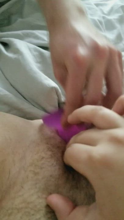 Daddy uses a dildo while I rub my clit [FM]
