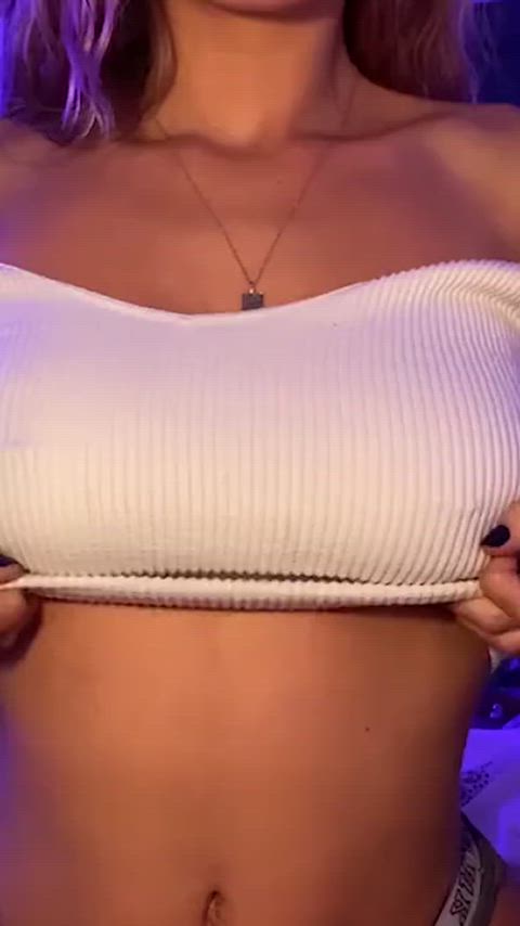 blonde boobs perky pierced white girl clip