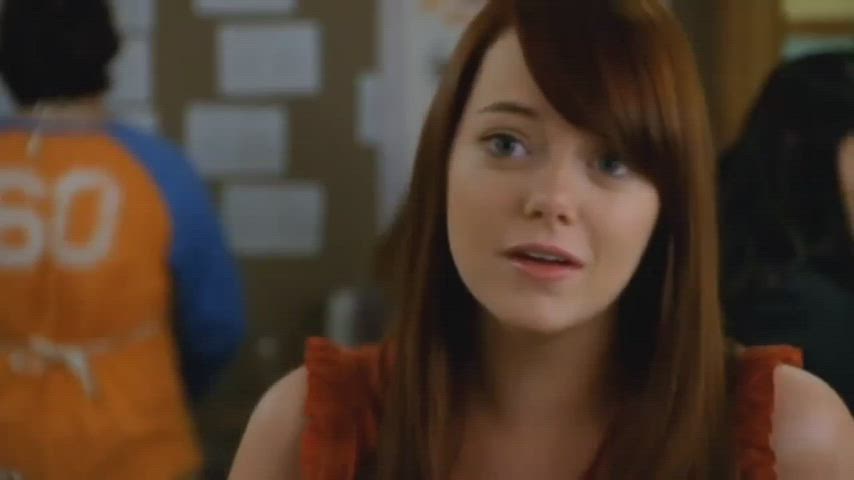 emma stone redhead sexy clip