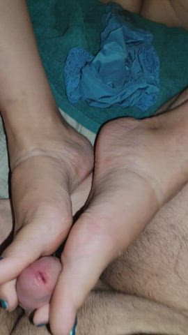 Wife giving me a footjob last night