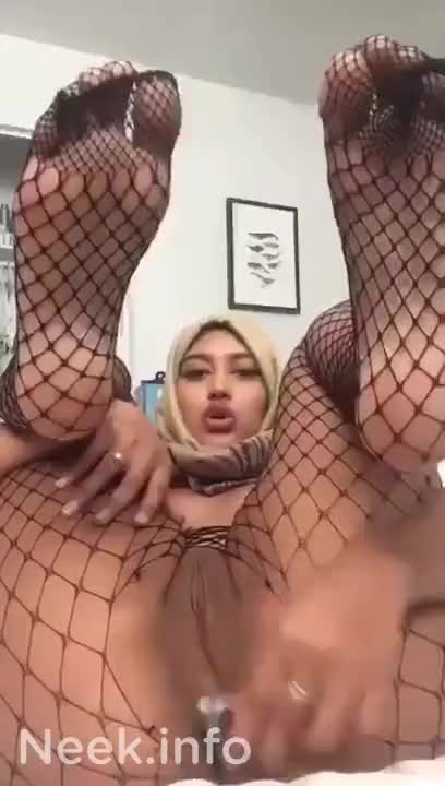 Arab Hijab Girl Playing with Herself
