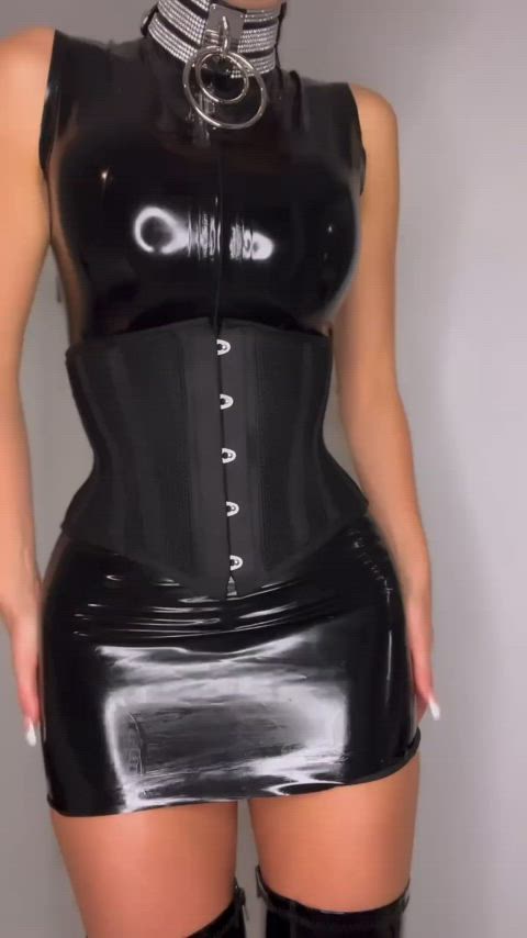 corset fake tits latex gloves skirt clip