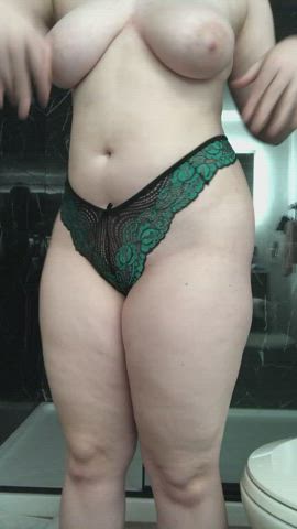 Modelling my new panties! How do we feel about ‘em? 🥰