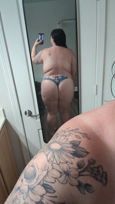 ass bbw bent over big ass pawg thong clip