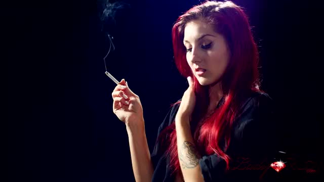 sensually enjoying smoke