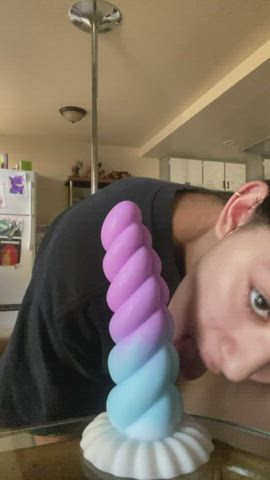 Giant dildo, over 8.5 in. I can’t even fit it all