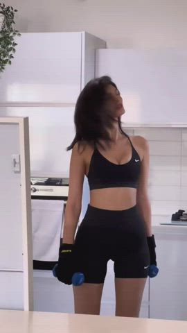 Ass Brunette Workout clip