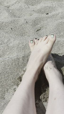 Do you like how my toes look playing in the sand?