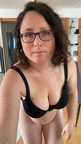 Glasses, tits and pussy
