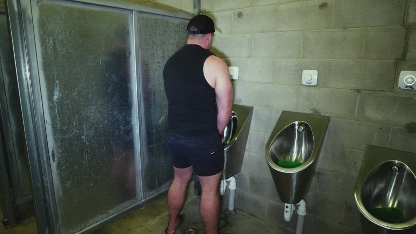 australian daddy gay onlyfans public toilet uncut clip