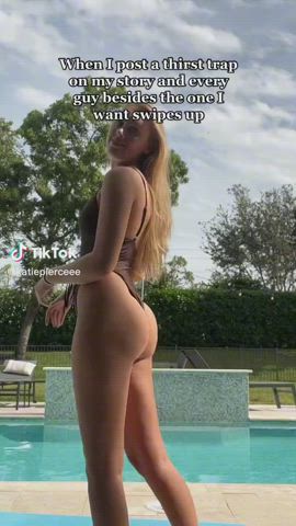 blonde swimming pool swimsuit clip