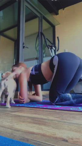 Ass Doggystyle Leggings Yoga Yoga Pants clip